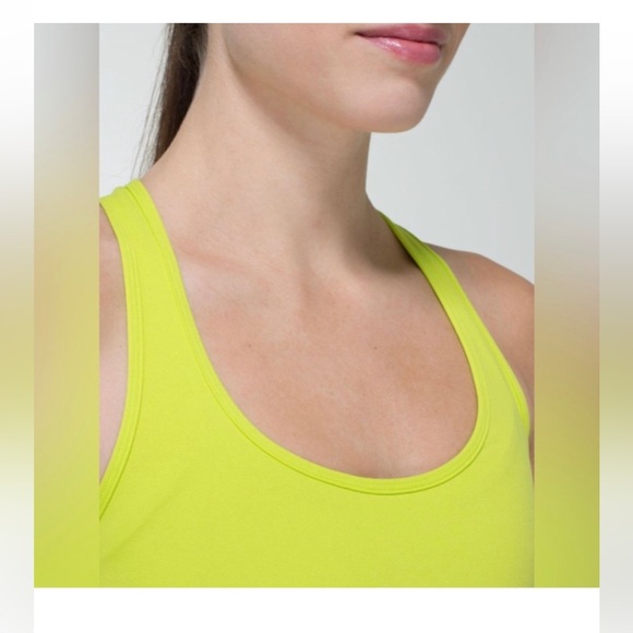 2/$40 lululemon cool racerback neon yellow tank top size 6 lulu - Picture 4 of 9